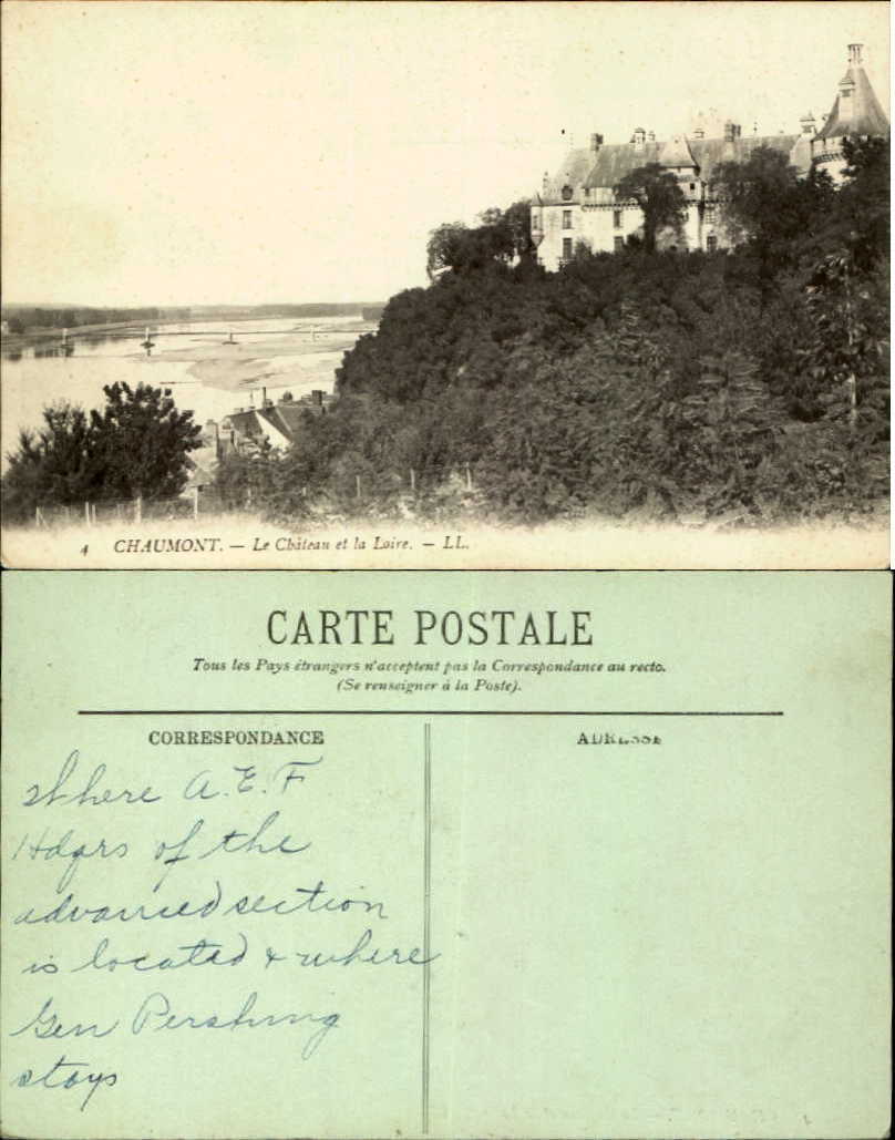 Chaumont Le Chateau et la Loire LL ~ vintage postcard