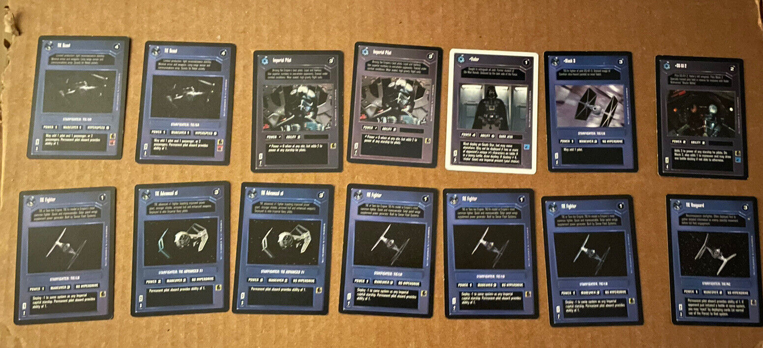 Star Wars Collectible Card Game SW:CCG (Decipher, 1995) Tie Fighters/Pilots