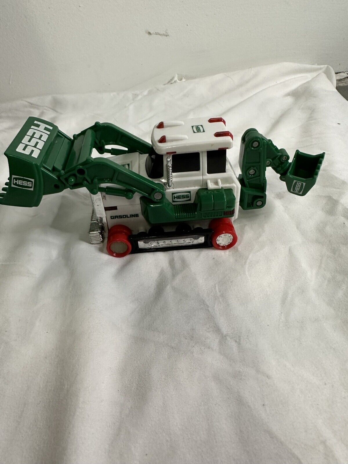 Hess 2013 Toy Tractor With Backhoe And Scoop Working Lights And Wheels
