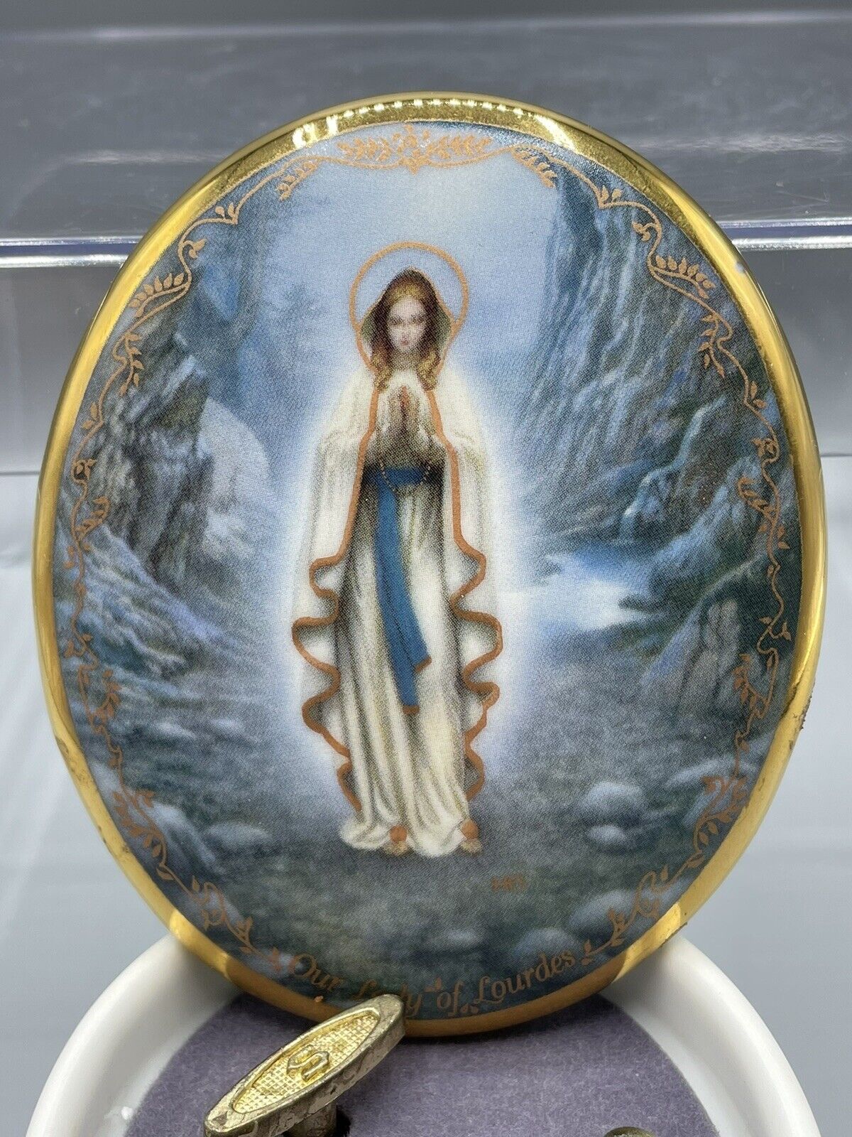Vtg Our Lady Of Lourdes Music Box By Hector Garrido #5918B Ardleigh-Elliott 1994