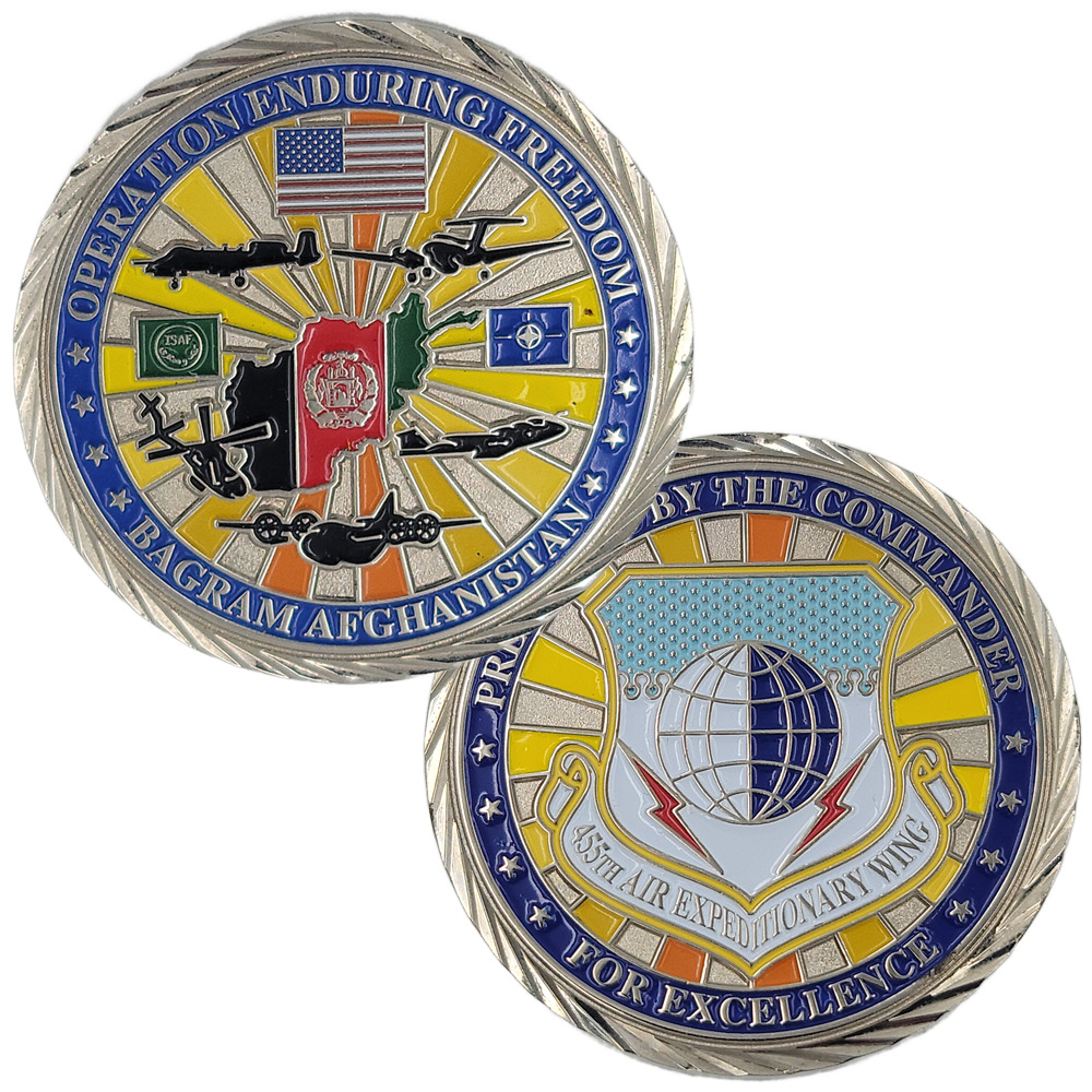 USAF 455th Air Expeditionary Wing Bagram Afghanistan Challenge Coin Commander