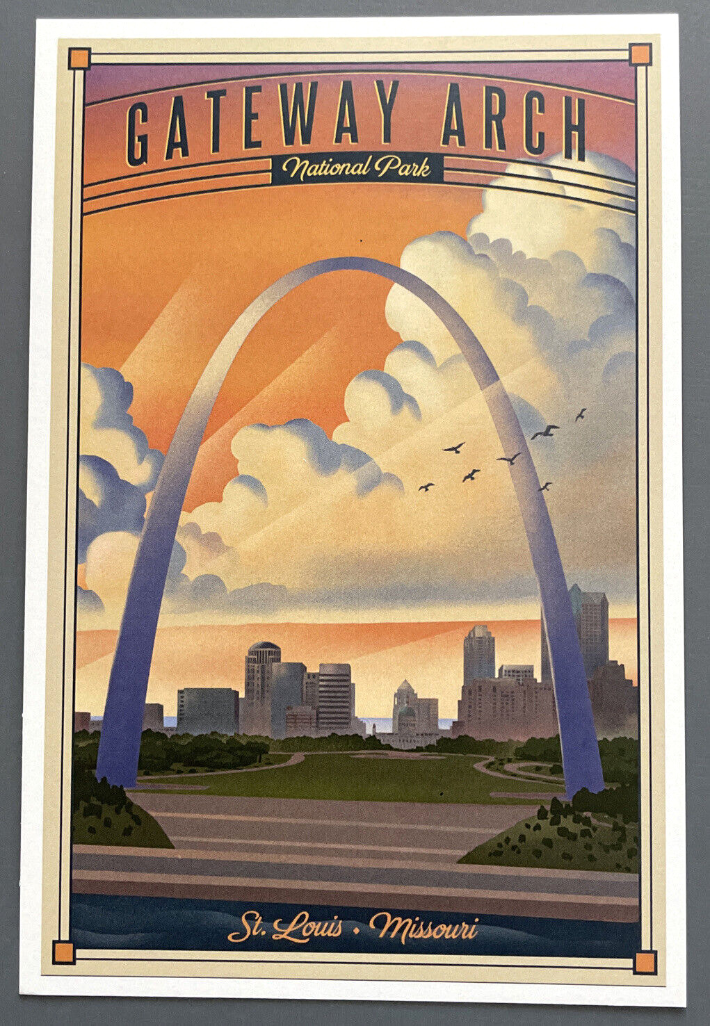 Gateway Arch National Park, Missouri -Lantern Press Postcard