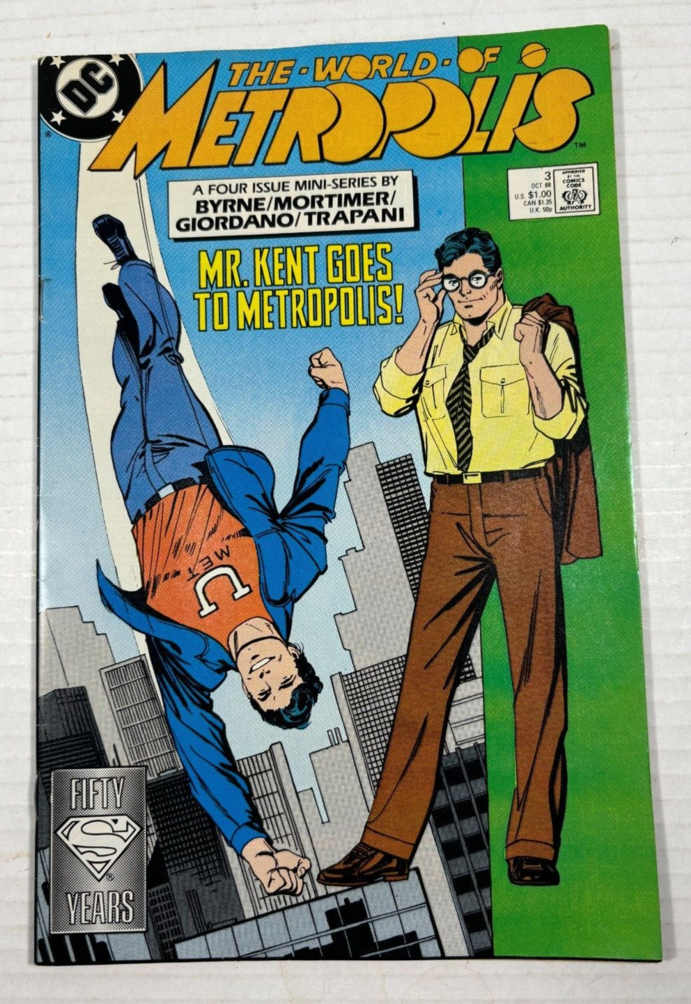 Vintage 1988 DC Comics The World of Metropolis Comic Book Issue #3 KG Superman
