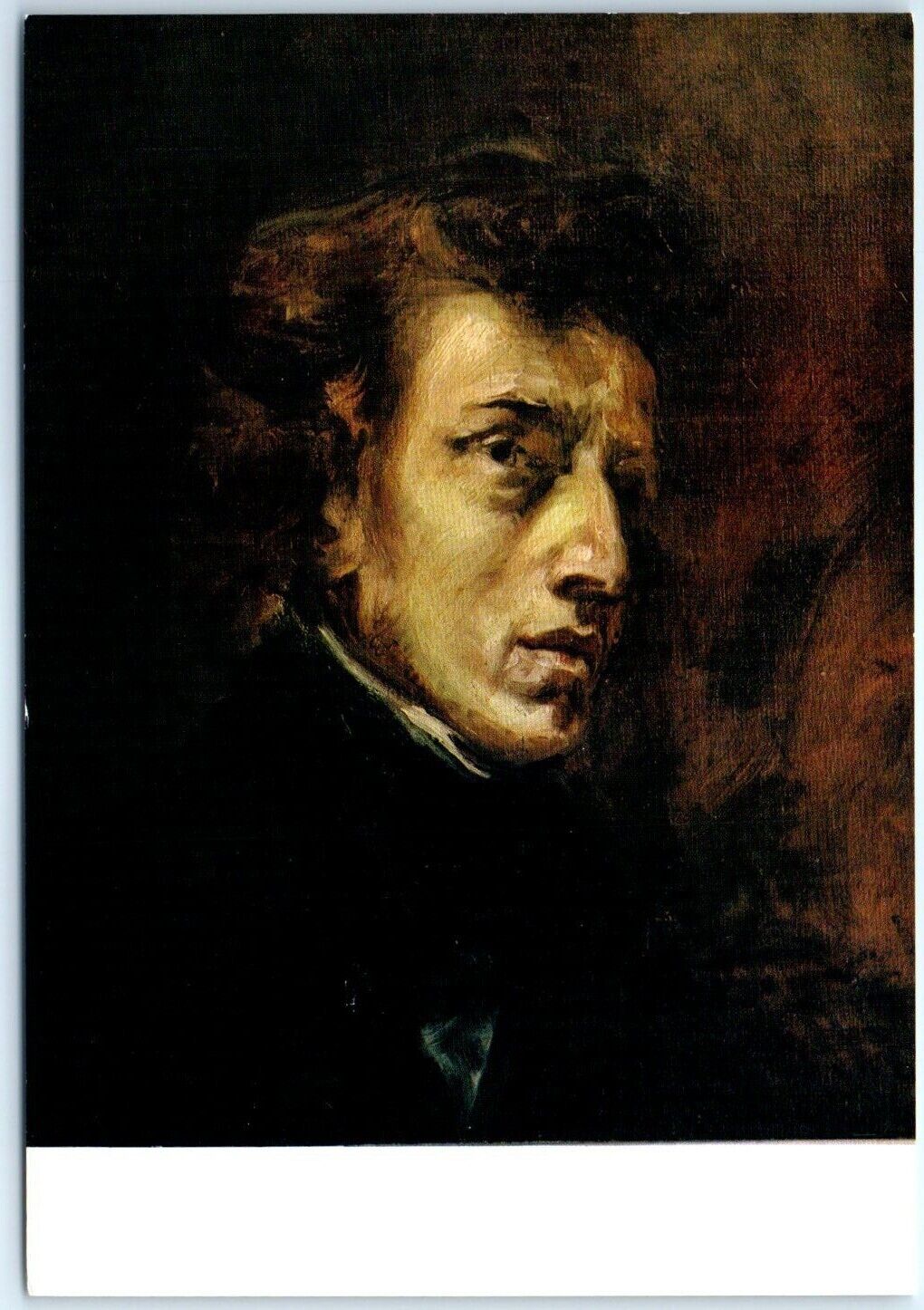 Postcard - Frédéric Chopin By Eugène Delacroix, Louvre Museum - Paris, France