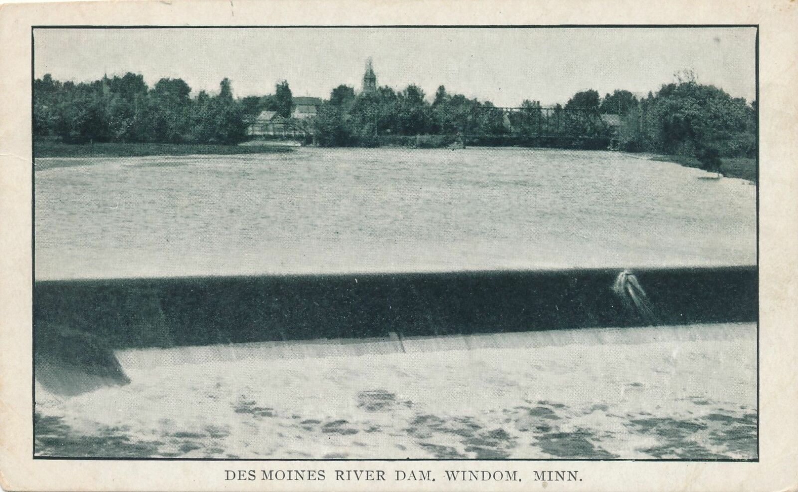 WINDOM MN - Des Moines River Dam - udb (pre 1908)