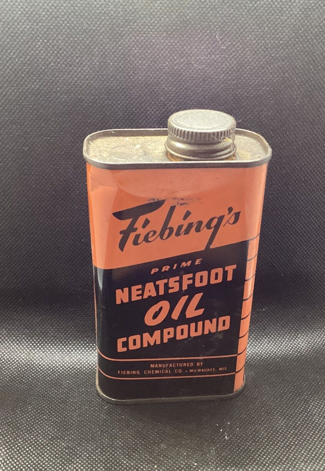Antique Fiebings Neatsfoot oil Compound Tin