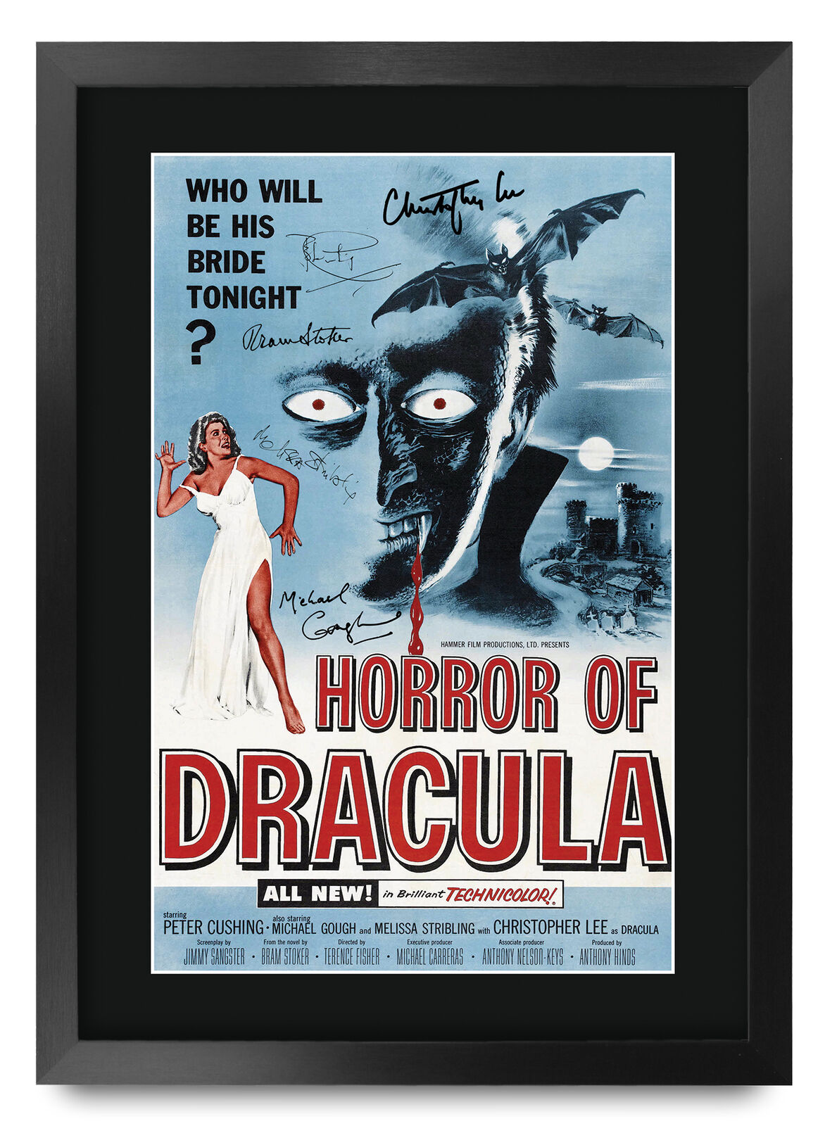 Dracula 1958 Peter Cushing Gift Printed A3 Poster Framed Picture for Movie Fans