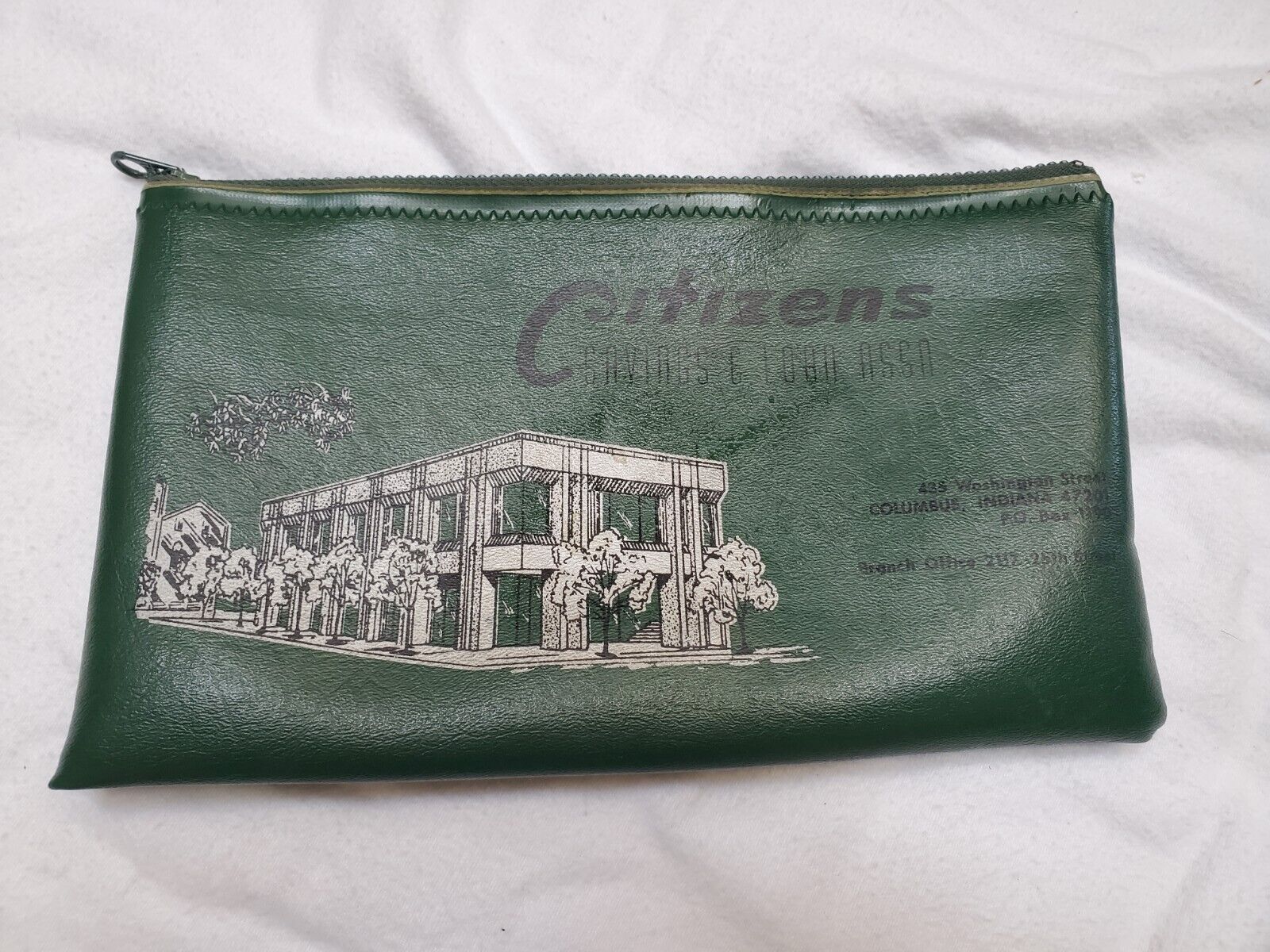 Vintage Citizens Savings And Loan Assn Bank Zippered Money Deposit Bags w/Logo