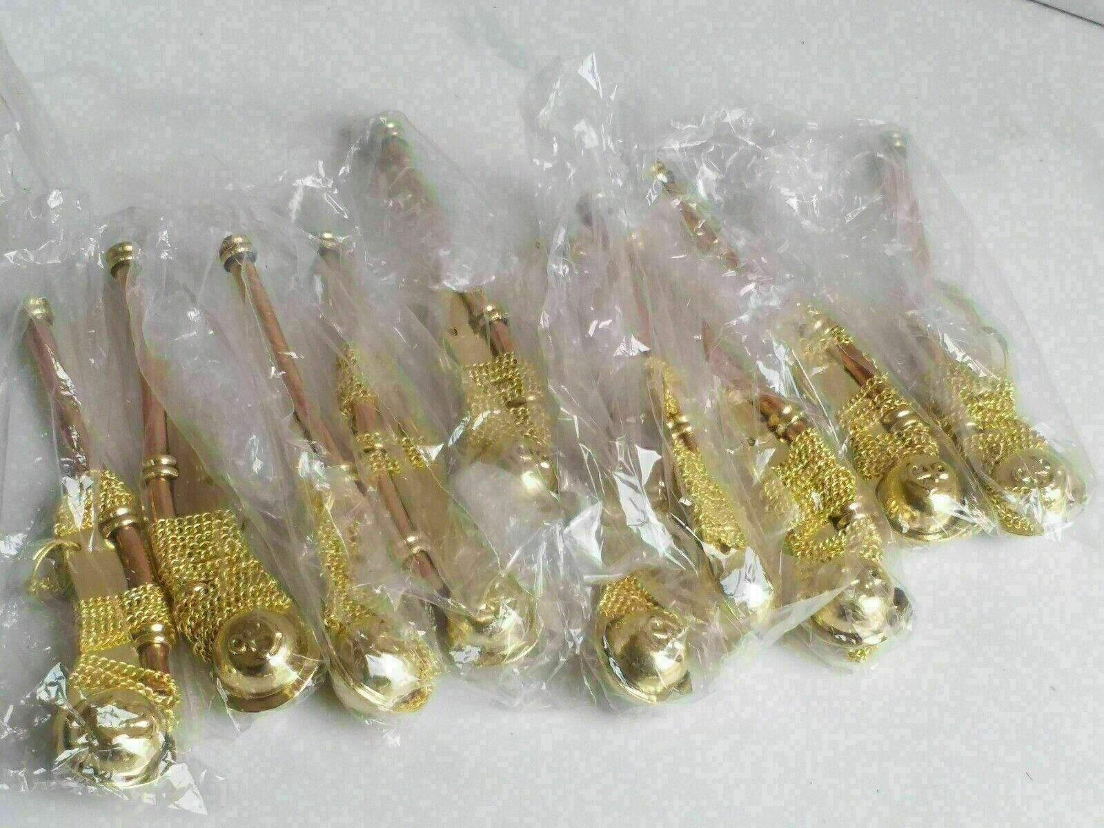 Lot Of 10 PCs Brass Navy Bosun Pipe Copper Boatswain Whistle Key Chain Gift Item