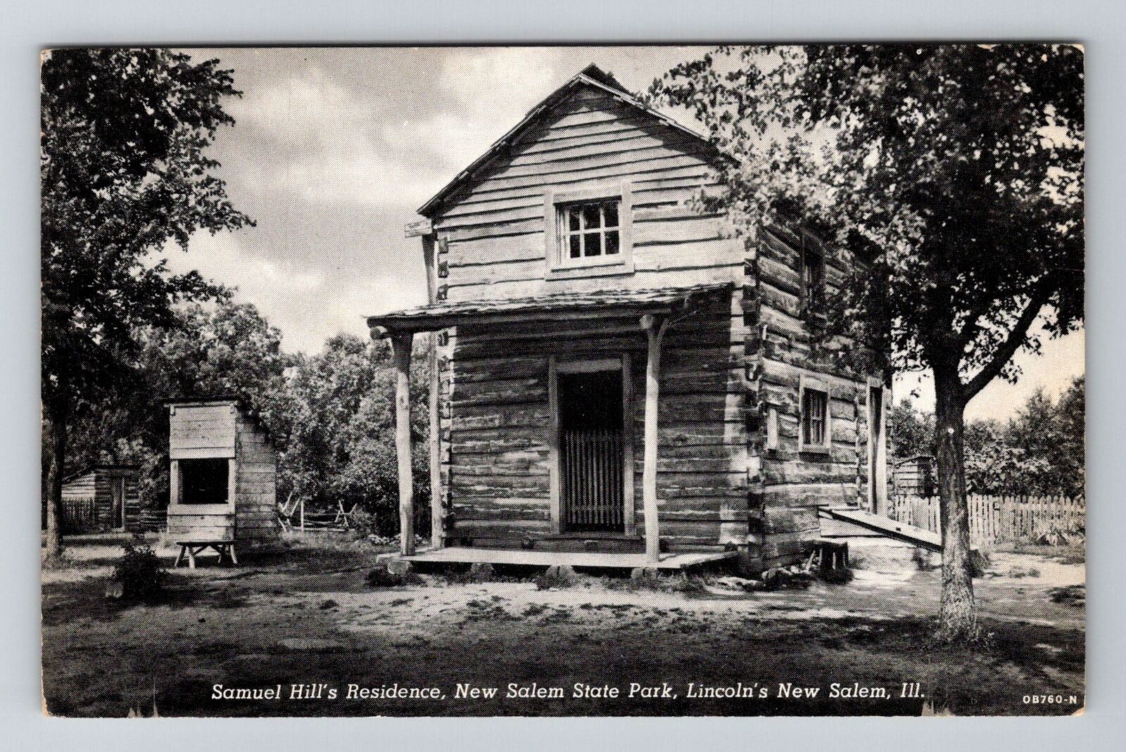 New Salem, IL-Illinois, Samuel Hill\'s Residence Antique, Vintage Postcard