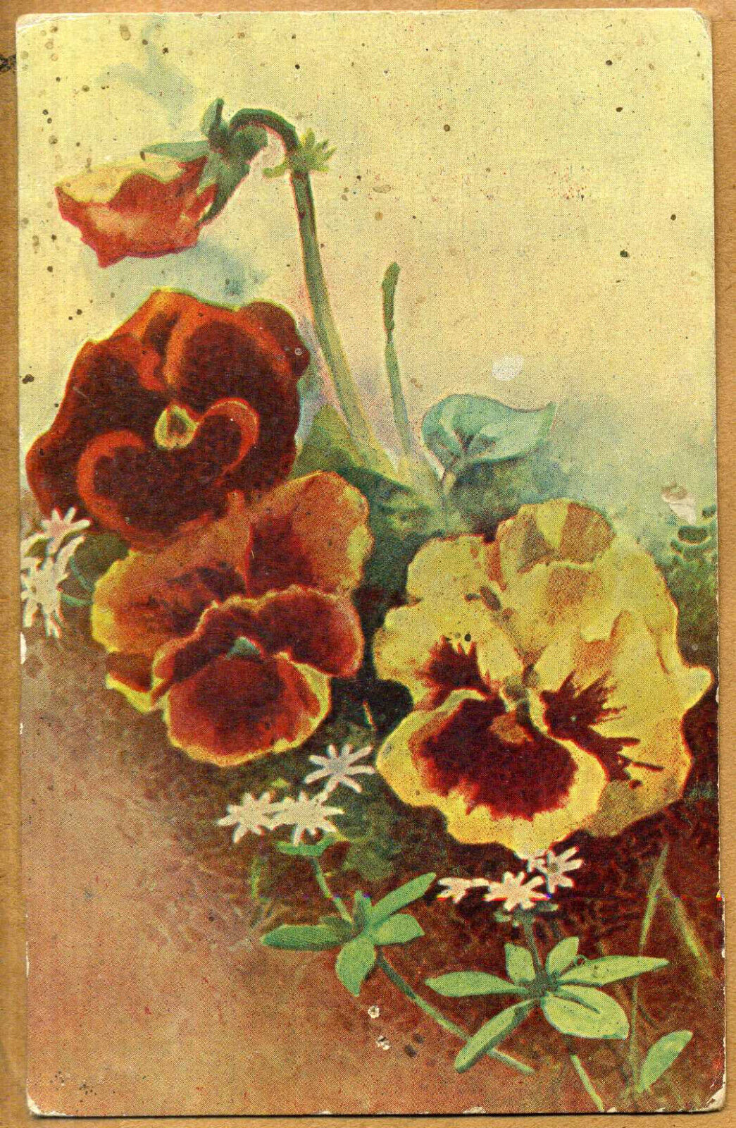 Latvia 1907 Greetings Postcard w/Mitau Receiving Cancel