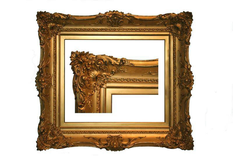 A Superb Quality Antique Louis XV Style Gold Leaf Frame, 19th C., 33\