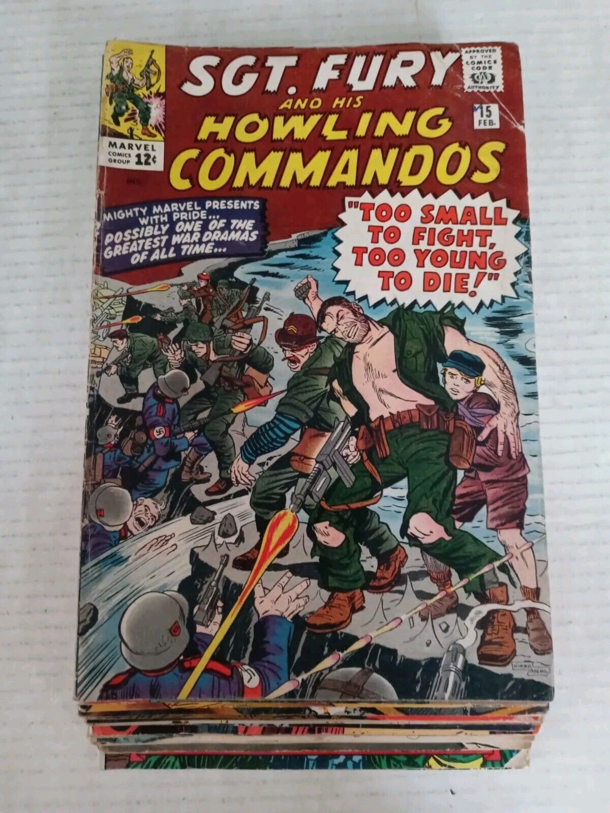 Sgt. Fury Lot Of 16 Marvel Vintage Comics 1960s