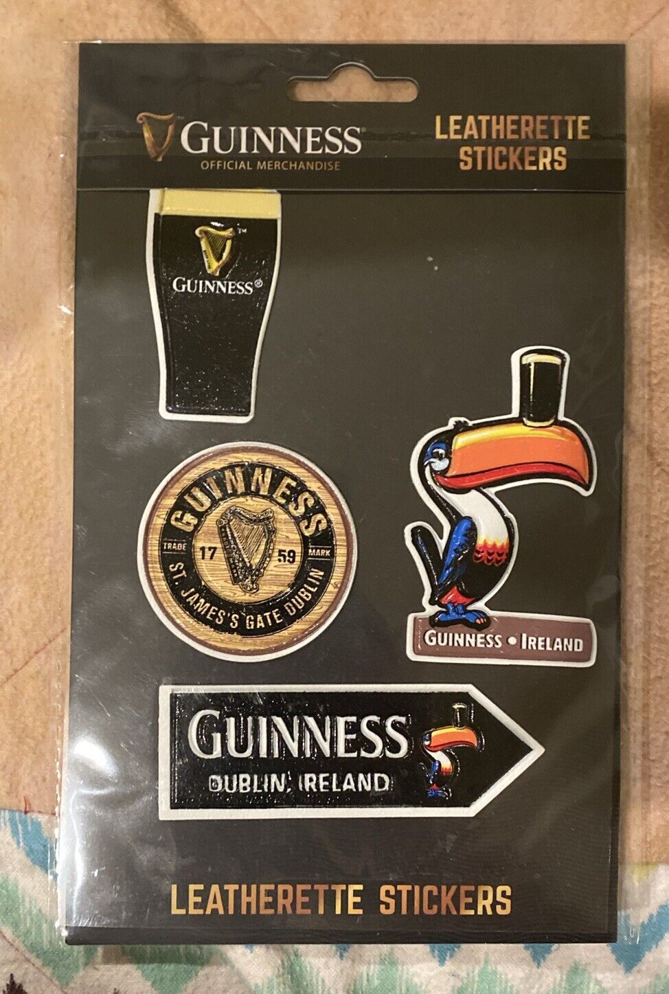 Guinness Leatherette Stickers - Official Series from Dublin, Ireland