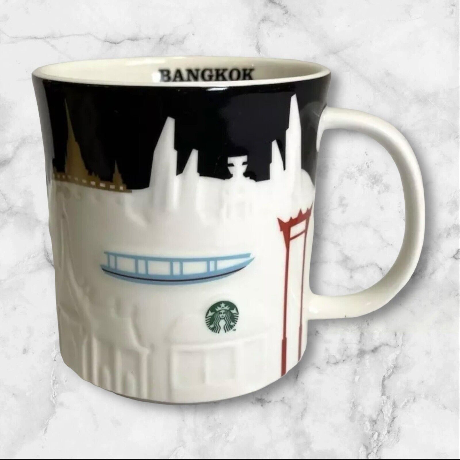 Starbucks Mug BANGKOK City Relief 16 oz. Thailand Collector Series Coffee Mug