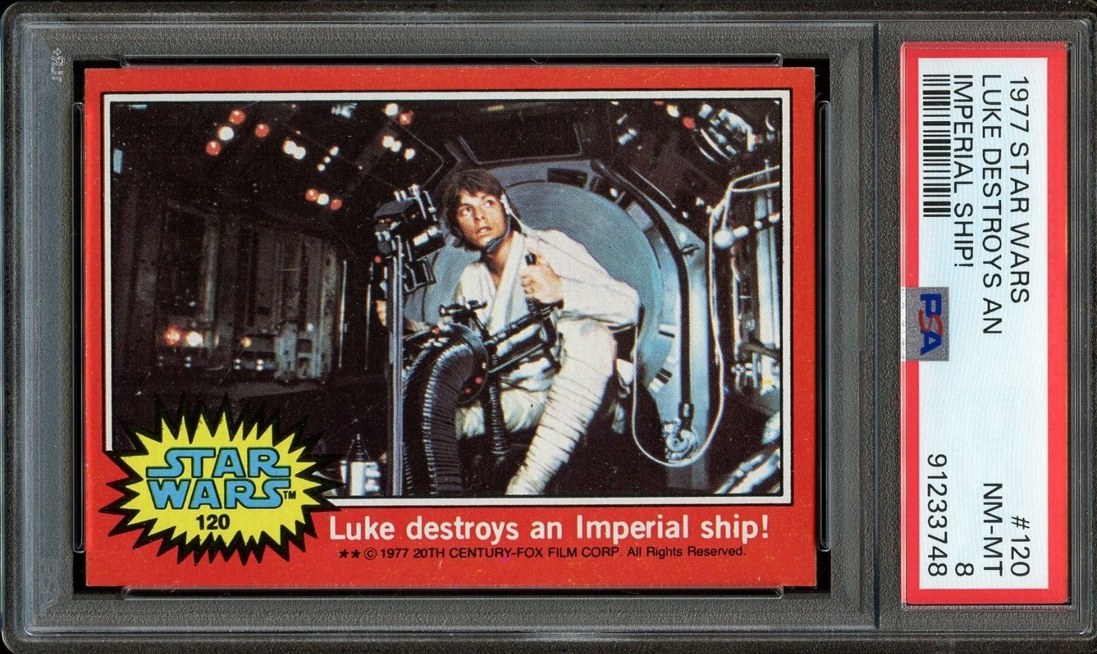 1977 Star Wars #120 Luke Destroys an Imperial Ship PSA 8