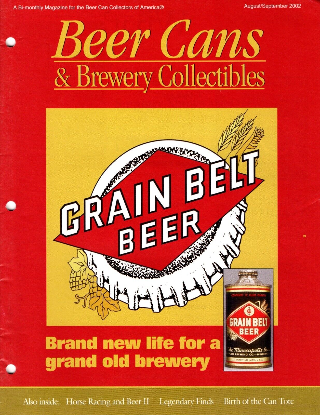 BCCA BREWERIANA BEER CAN COLLECTOR MAGAZINE AUG SEPT 02 ABA NABA GRAIN BELT BREW