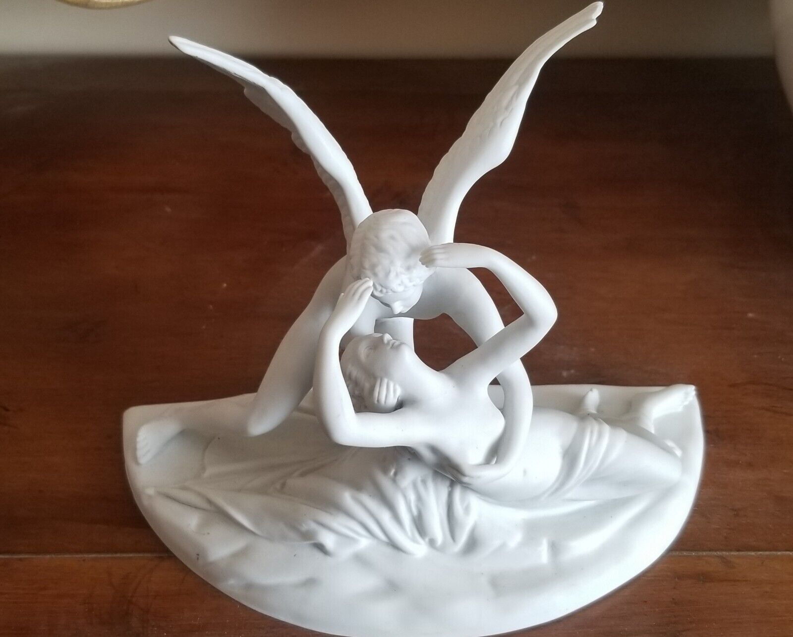 VTG Cupid and Psyche The Kiss Fine Bisque Porcelain Figurine   