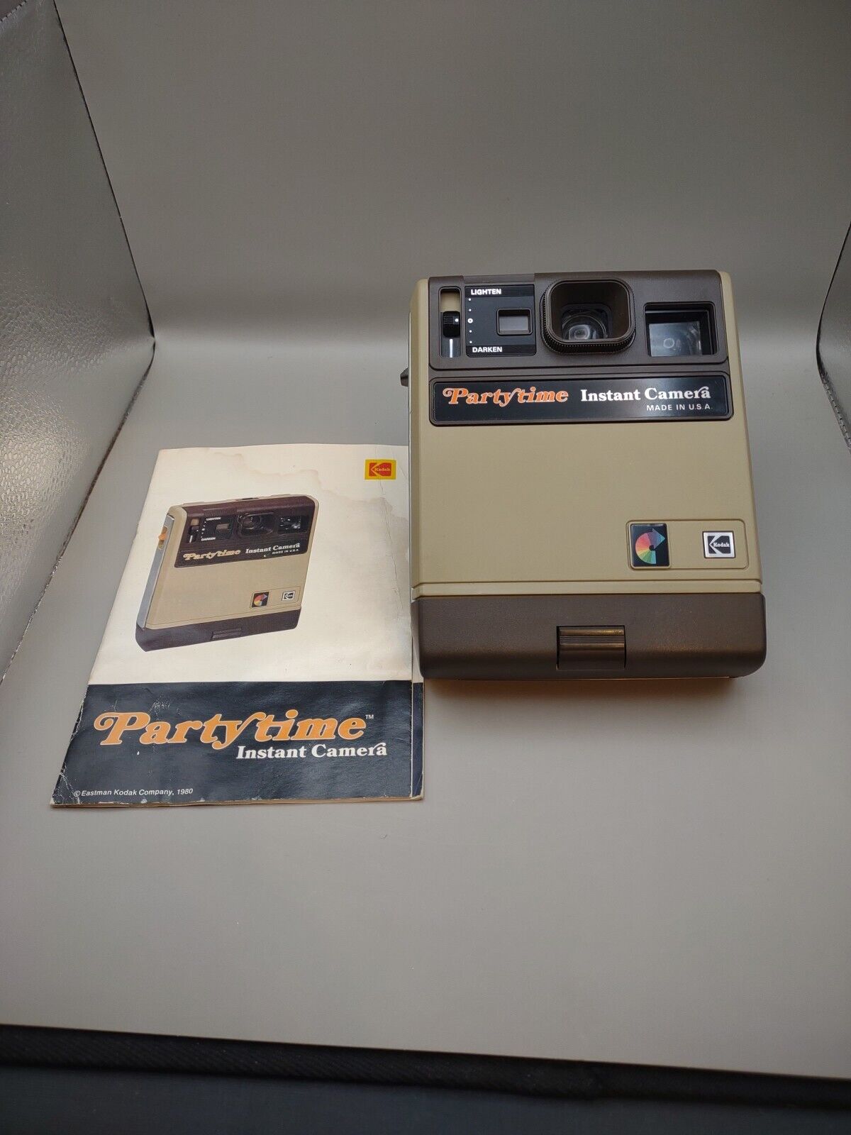 Vintage 1980s Kodak Party Time Instant Camera Made in USA With Manual And Box