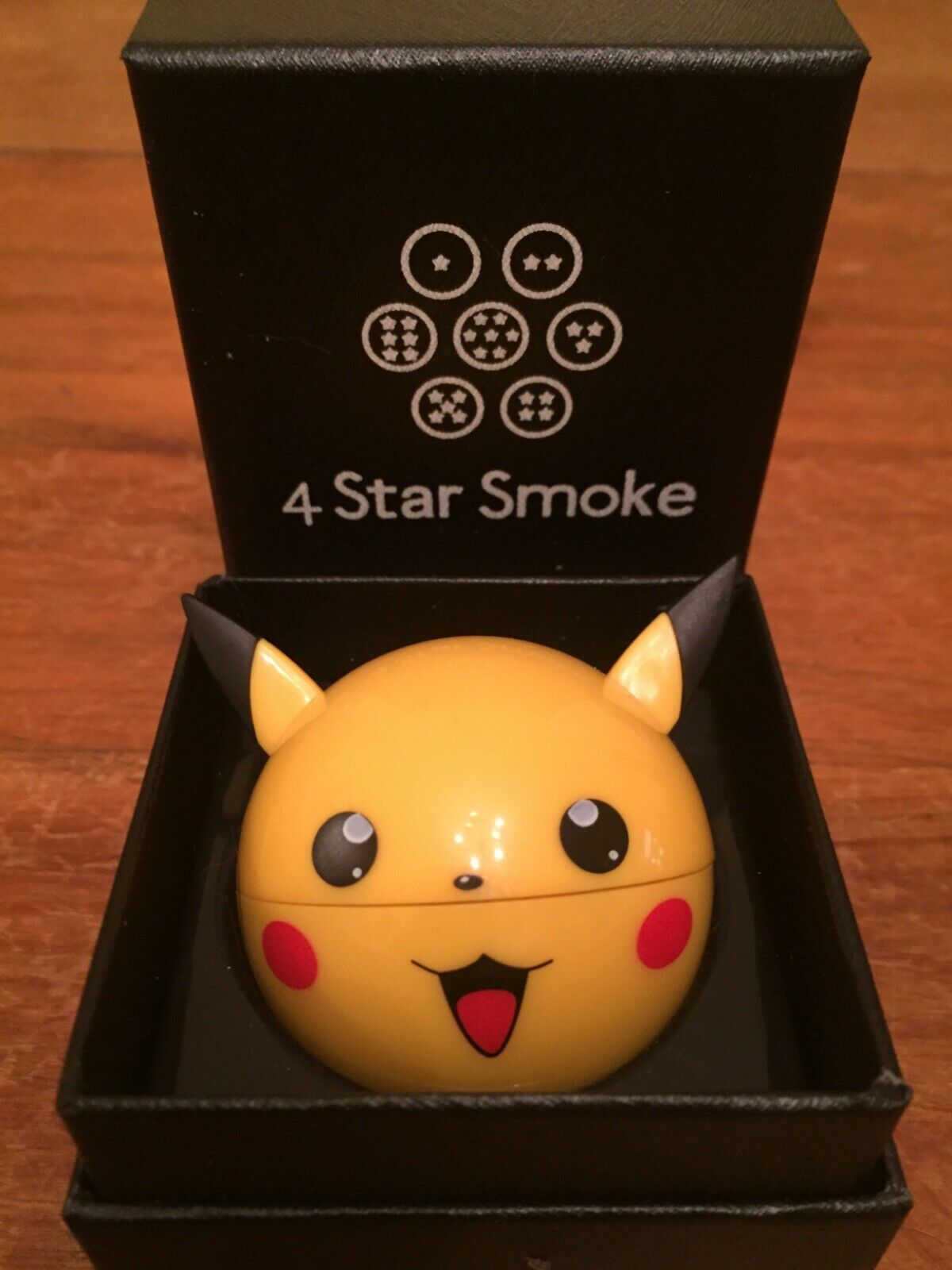Pikachu Herb Grinder by 4 Star Smoke with black gift box