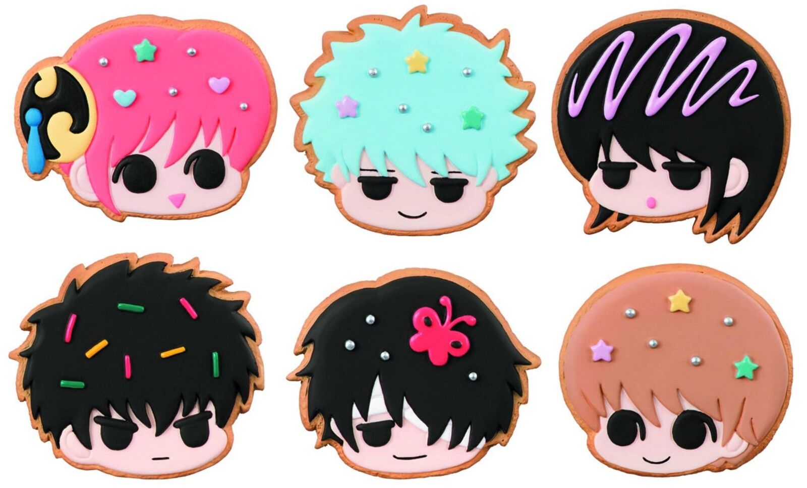 GINTAMA PATISSERIE COOKIE SHOP CHARM 6 PCS DISPLAY MEGAHOUSE NEW