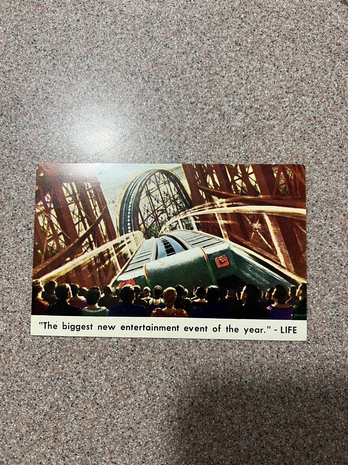 Vintage 1955 Cinerama Postcard Hollywood CA W/stamp