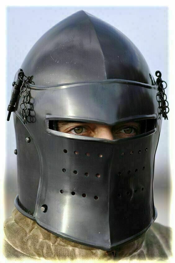 Christmas Medieval Helmet Barbuda Black Armor designer engraved new