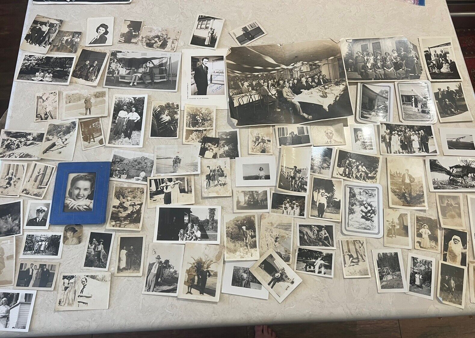 Lot of 78 Vintage Photos of People Adults Families Crafts Collage Scrapbook