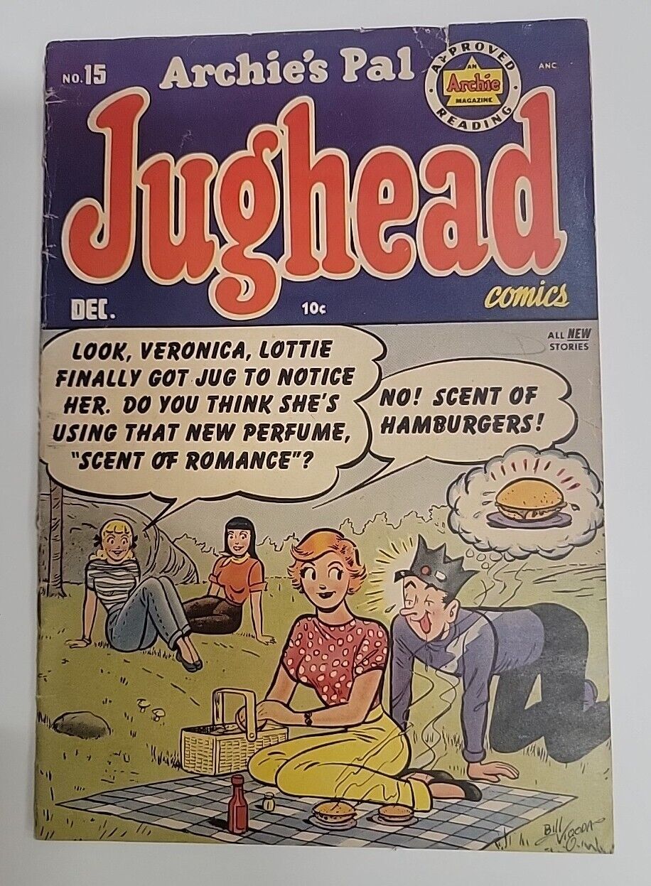 Archie's Comics 1952 Archie's Pal Jughead #15 Dec 1952 Golden Age