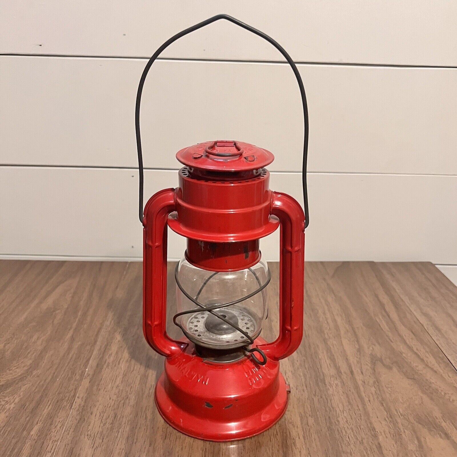 Oil Lamp Chalwyn Tropic Red Storm Lantern Lamp England Vintage Original