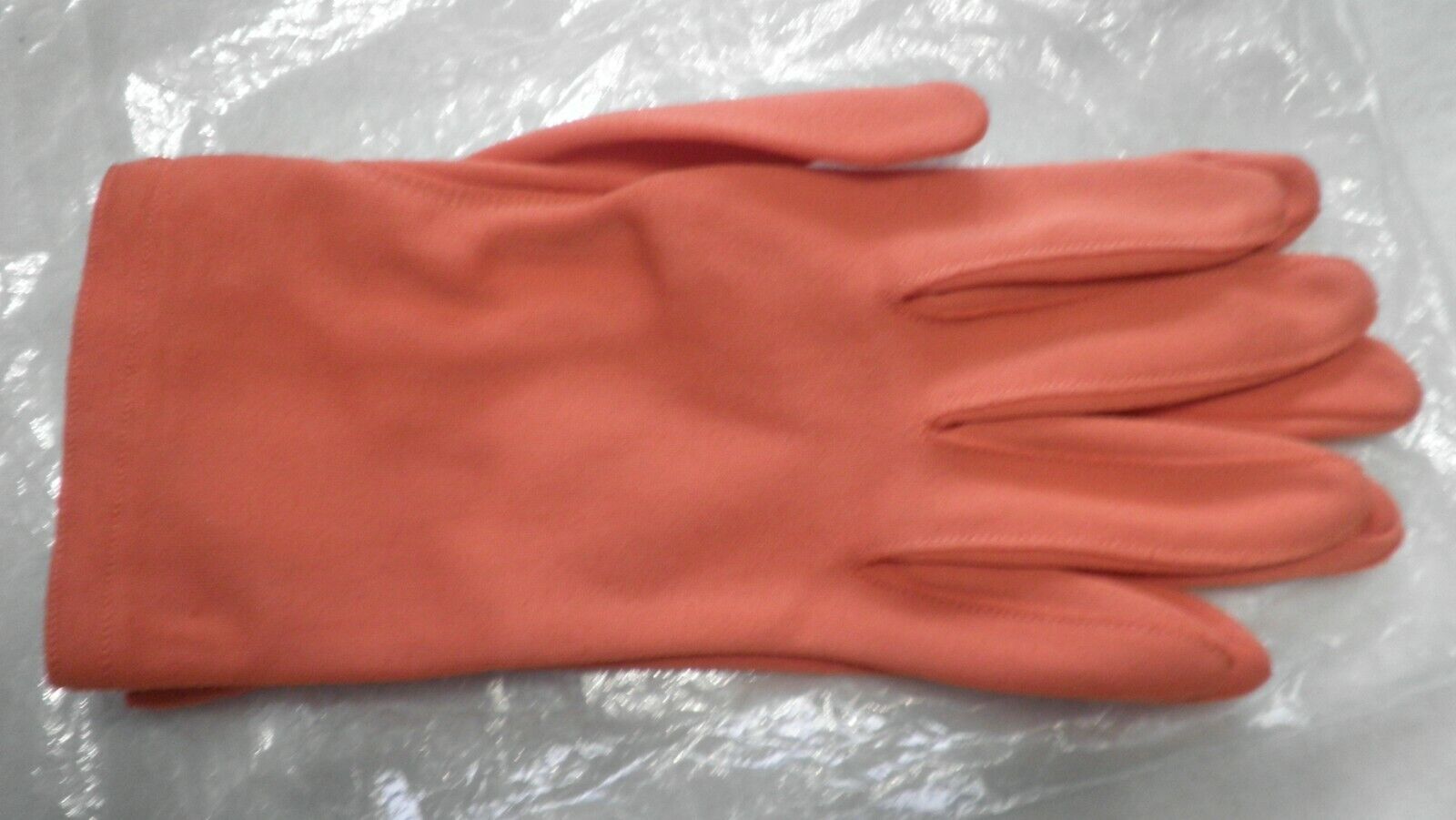 Vintage 1960 Era Orange Cloth Dress Gloves