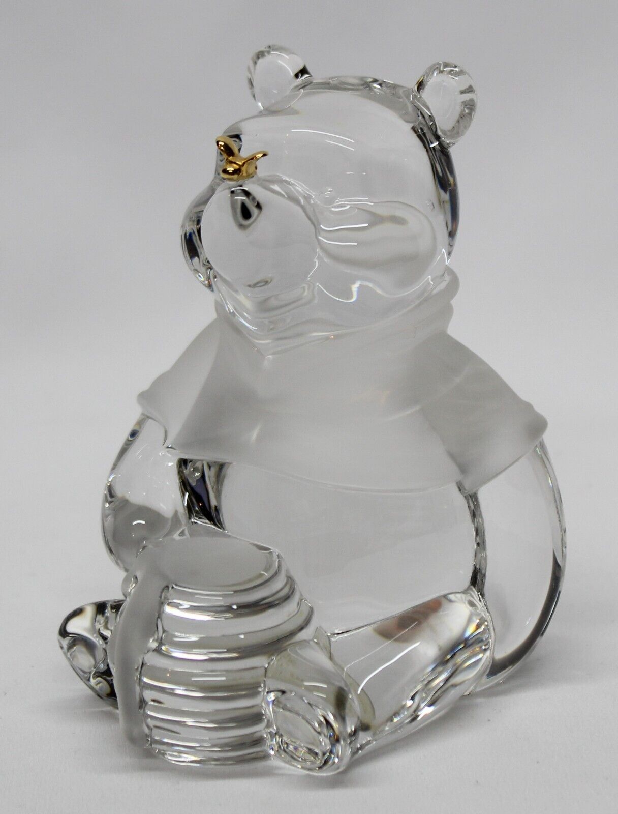 Lenox Crystal Winnie The Pooh With Honey Pot and Gold Butterfly