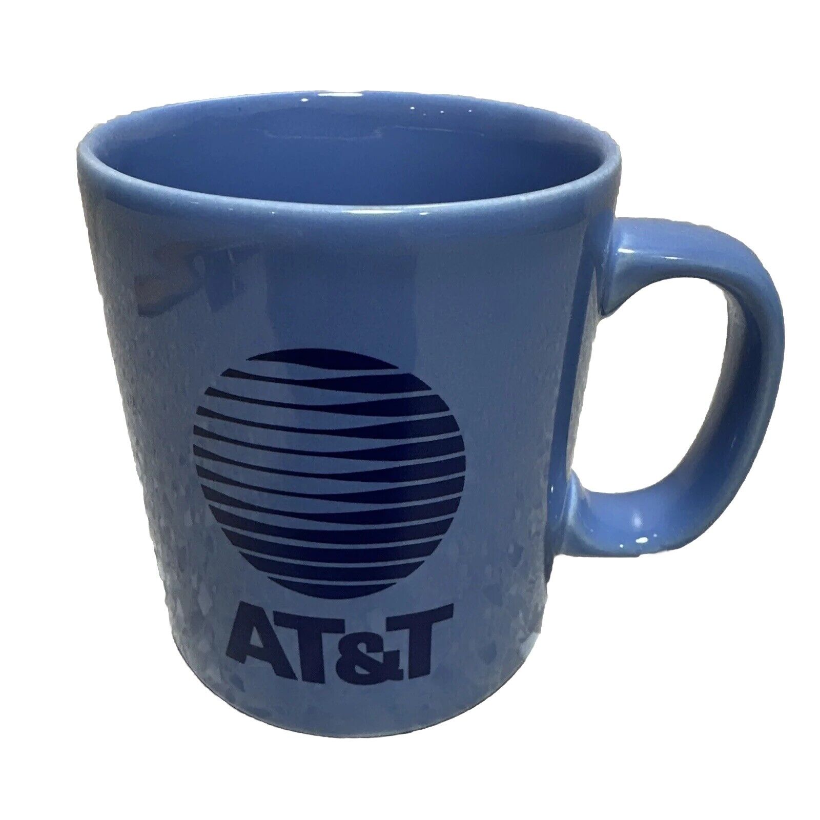 VTG AT&T Telephone Co Logo Mug Cup Blue Staffordshire Kiln Craft England 12 oz