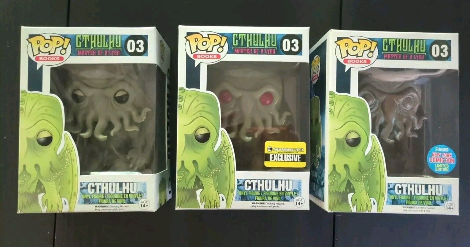 Funko Pop Cthulhu Master Of R\'lyeh #03 set of 3 NYCC EE exclusives