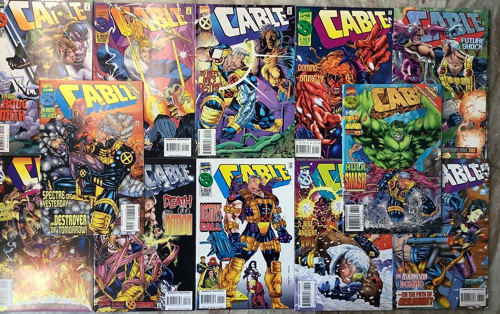 Cable 21-25,27-30,32-34 Marvel 1995-96 Comic Books