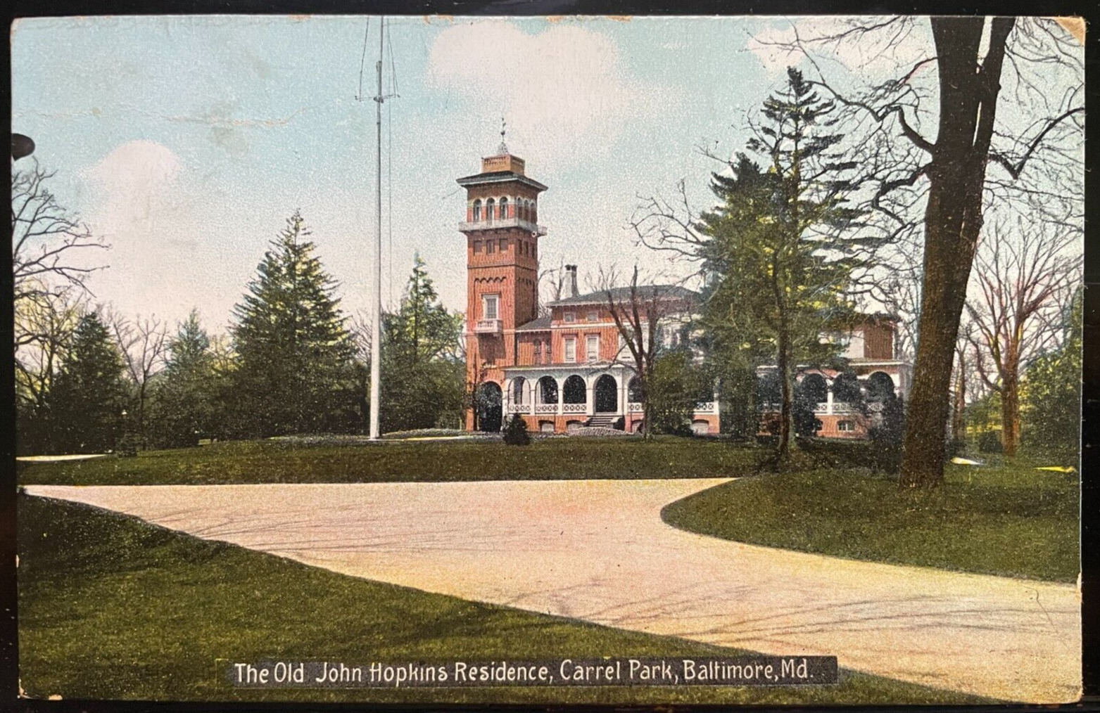 Vintage Postcard 1907-1915 John Hopkins Residence, Baltimore, Maryland (MD)