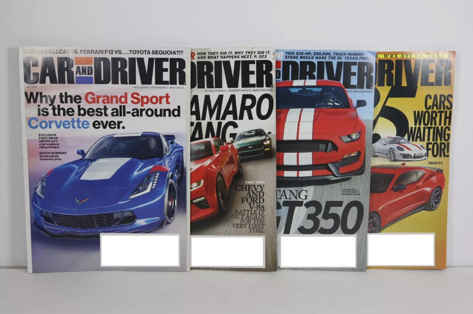 Car and Driver Magazine Lot of 4 Jul 2016 Dec 2015 Nov 2015 May 2016