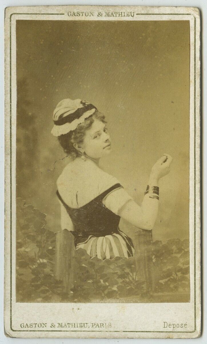 1875 Gaston & Mathieu CDV in Paris. Henriette, actress at Les Folies.