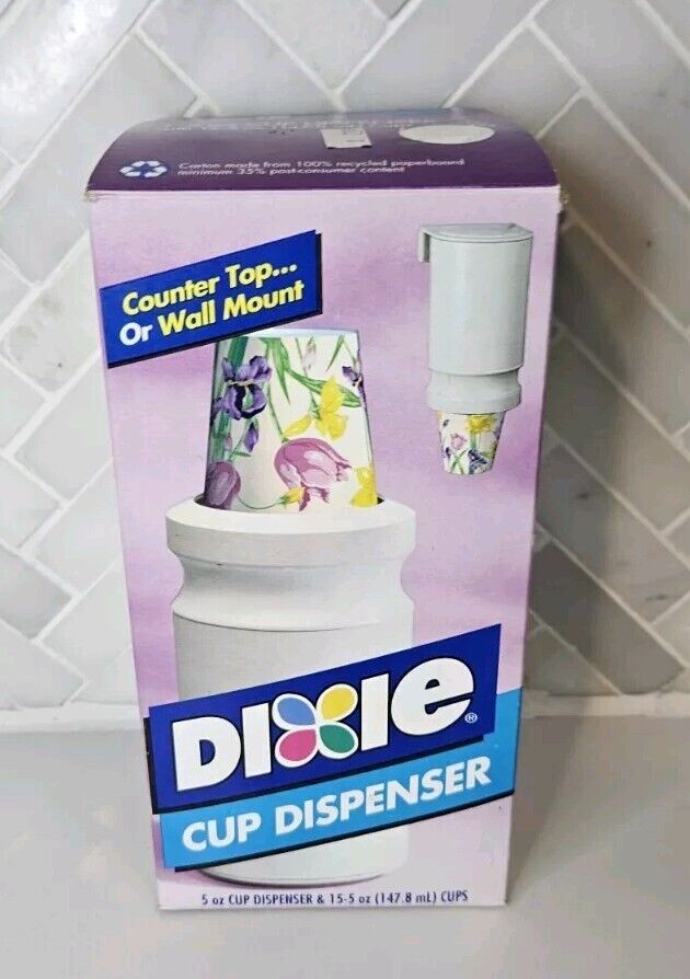 Vintage Dixie Cup Dispenser Counter or Wall Mount NEW Unused--- NO CUPS