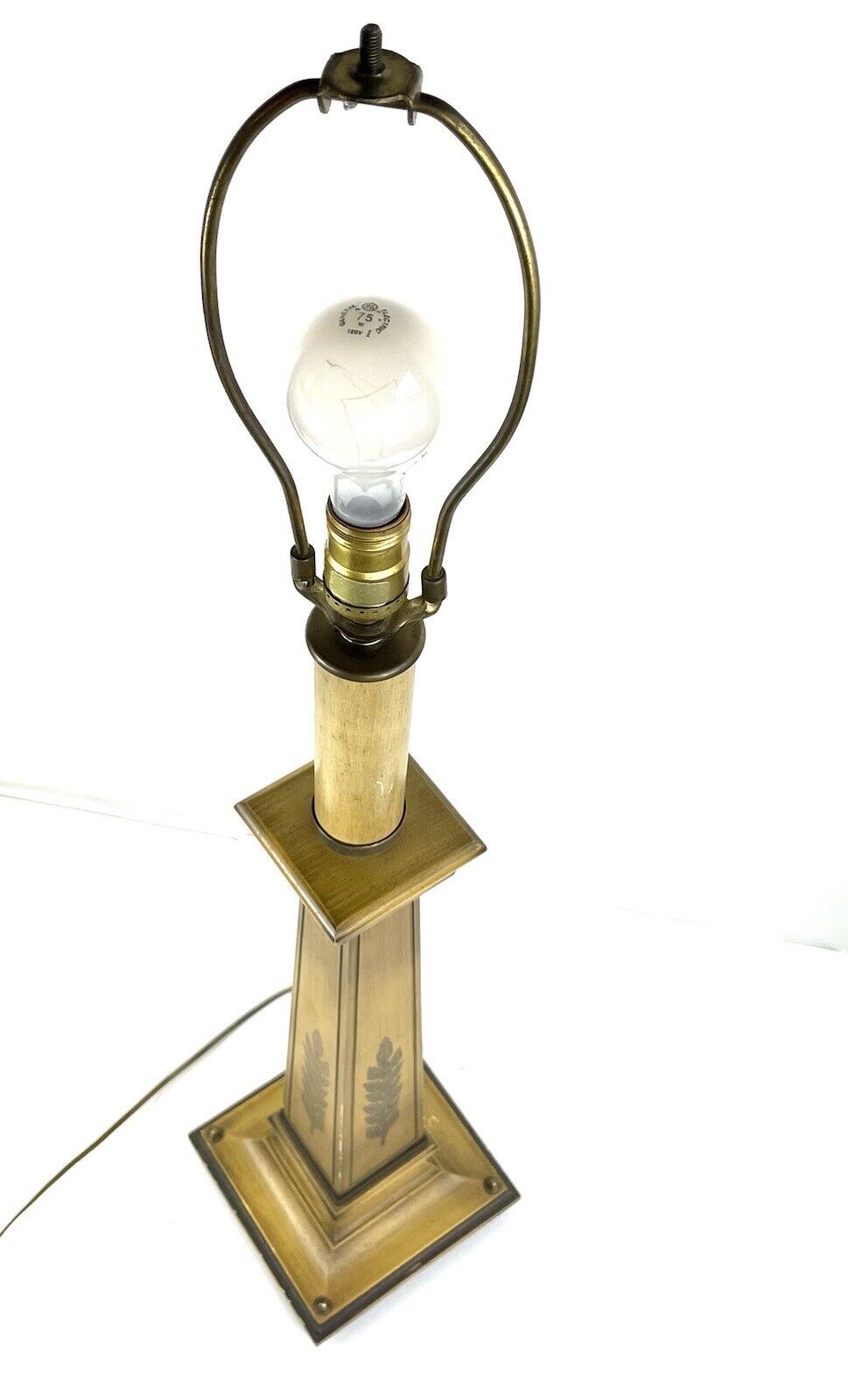 Vintage Paul Hanson Mid Century Modern Wooden Table Lamp