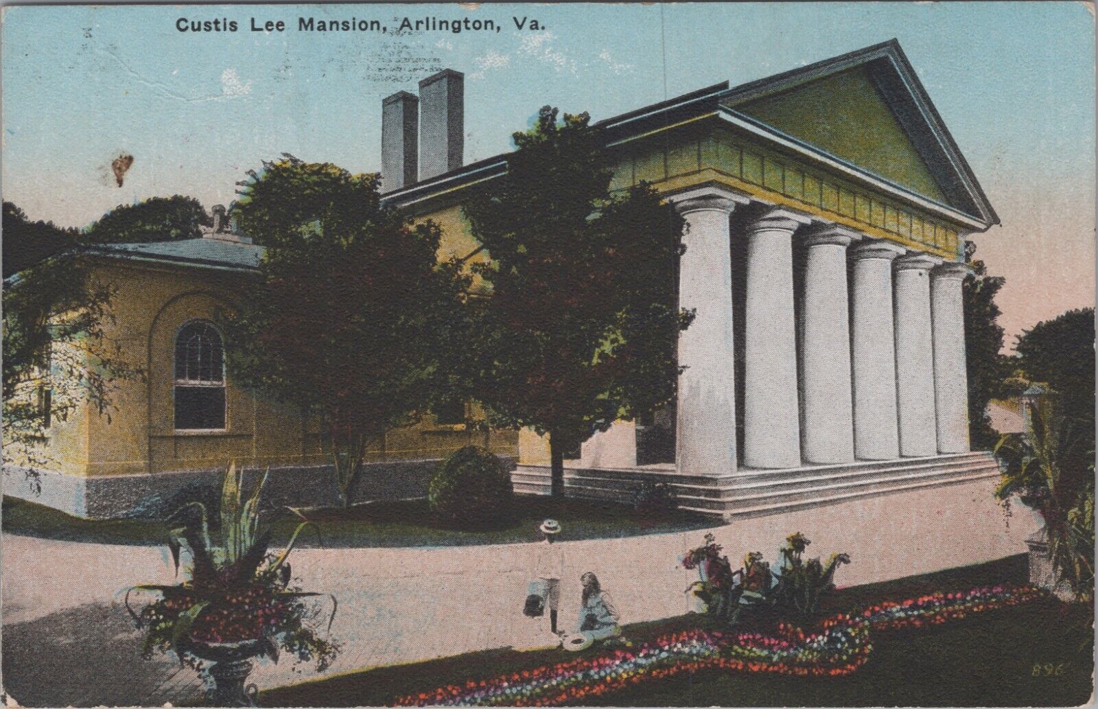 Curtis Lee Mansion, Arlington, Virginia VA Exterior UNP c1910s Postcard 6209c4