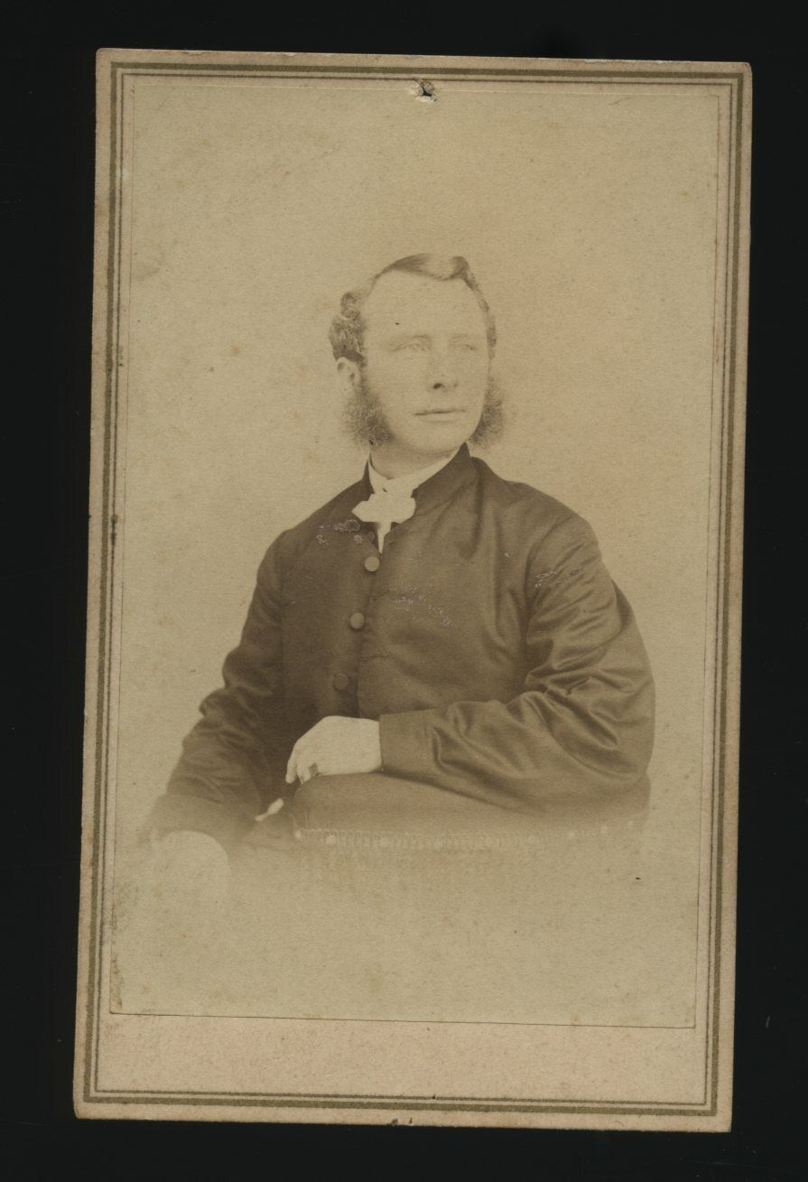 1860s CDV of a Priest, Inscribed, Bradley & Rulofson San Francisco Photographers