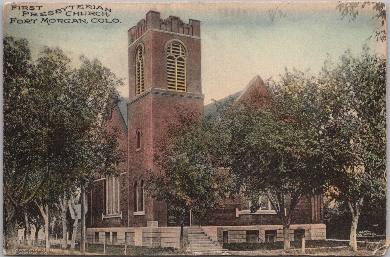 1912 FORT MORGAN, Colorado Postcard 
