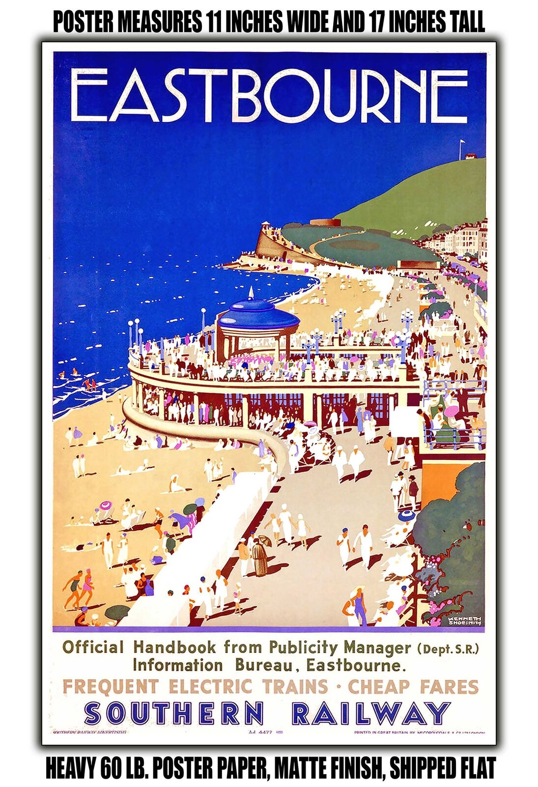 11x17 POSTER - 1938 Eastbourne Frequent Electric Trains Southern Railway