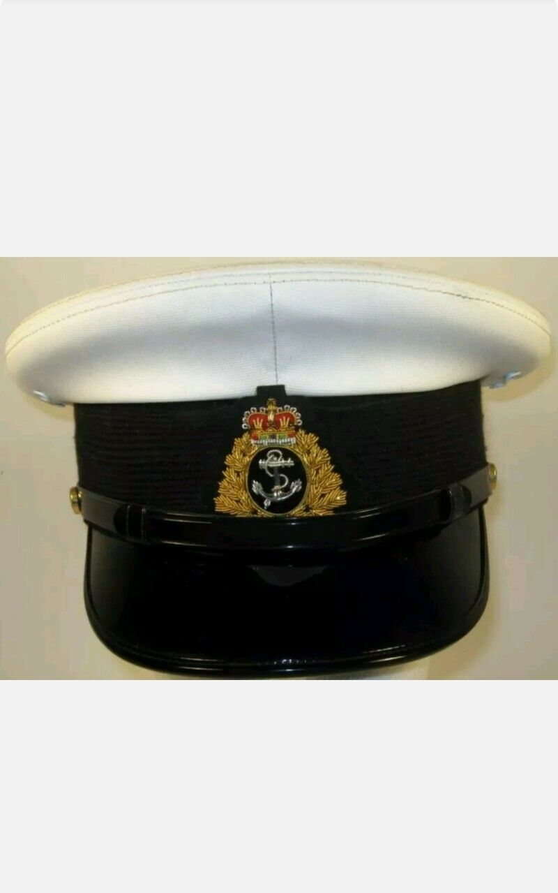 Canadian Armed Forces Navy Sea Male Junior Officer Dress Hat Cap. Reproduction 