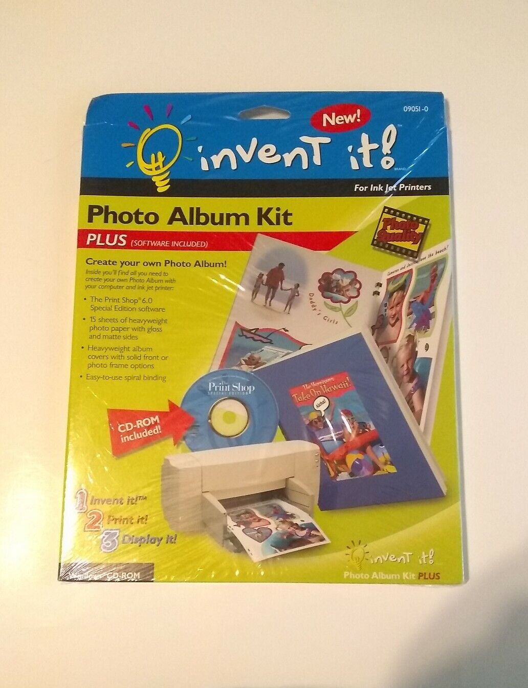 Invent It  Photo Album Kit For Ink Jet Printers New In Box HP IBM CD Included