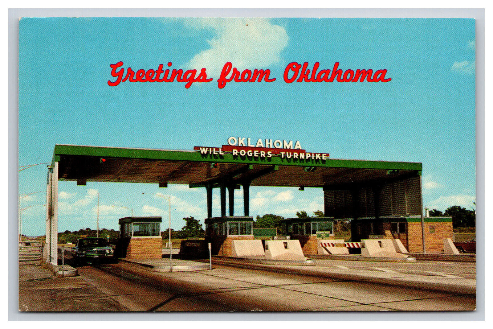 Entrance To Will Rogers Turnpike, Oklahoma OK Postcard