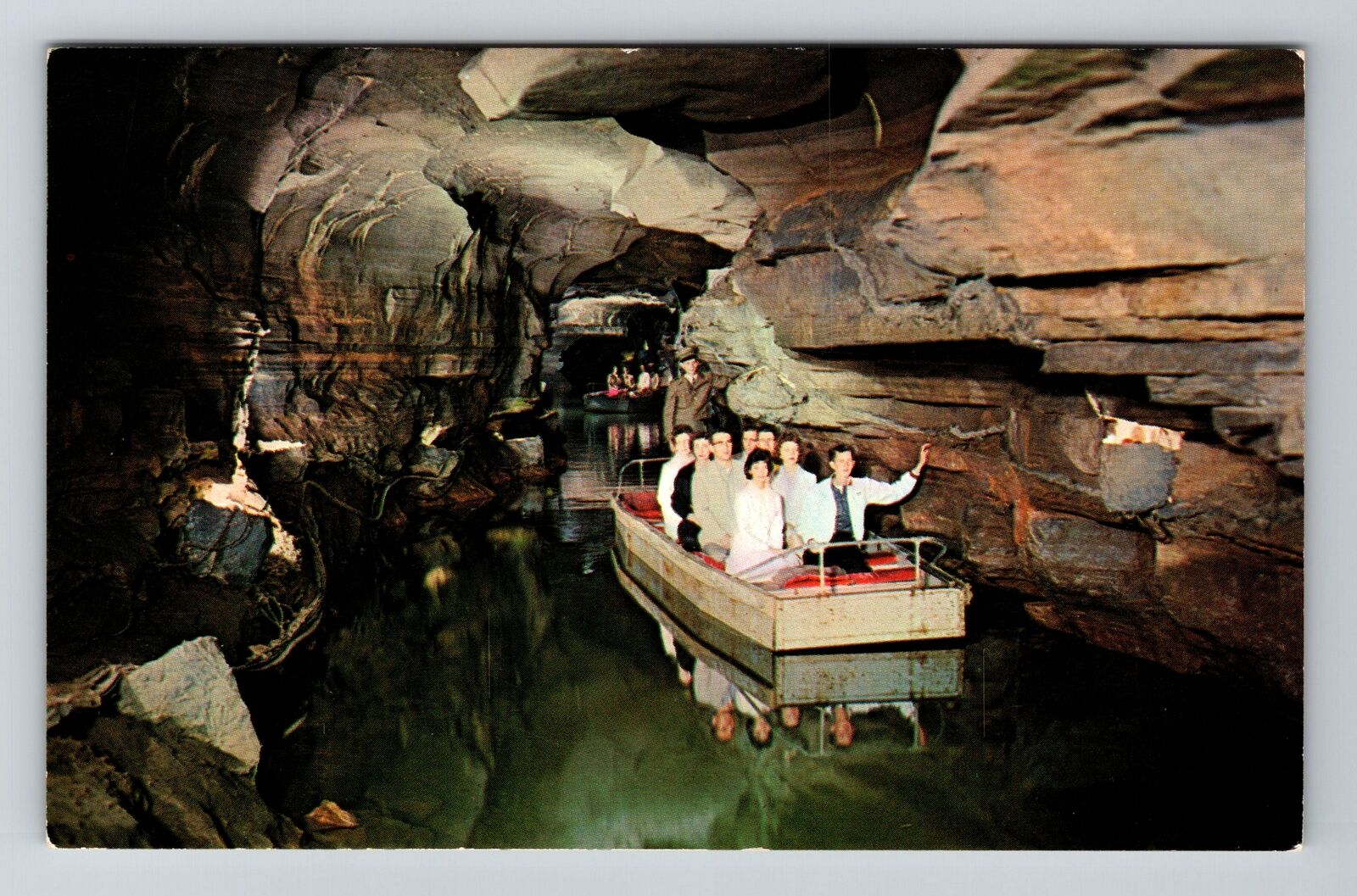 Howes Cave NY-New York, Underground Boating at Howe Caverns Vintage Postcard