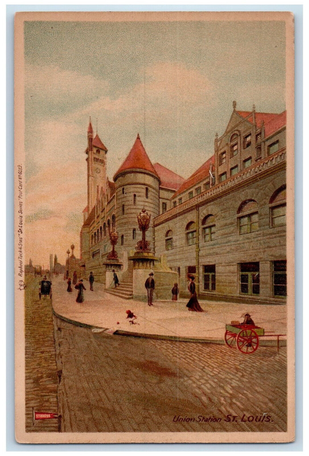 c1900\'s Horse Carriage Union Station St. Louis MO Tuck Art PMC Postcard