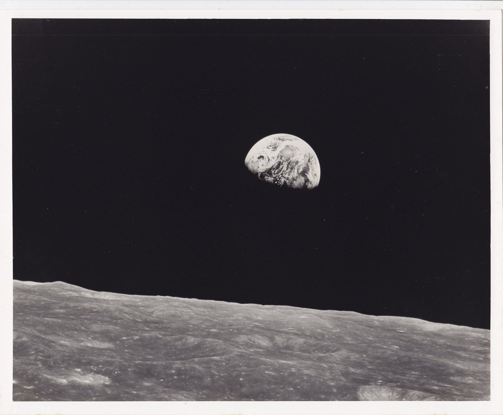 Nasa earthrising photo Apollo 8 photo, rare space photo Earth Rising original